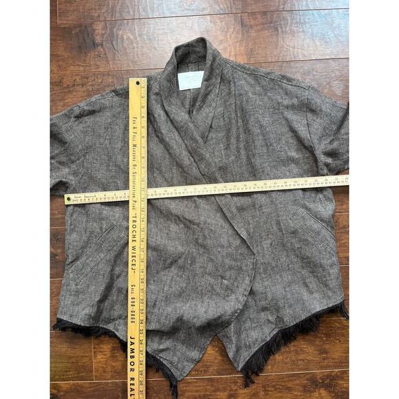 Zara Outerwear 100% Linen Boho Casual Lagenlook Jacket Top Size M - Picture 8 of 9